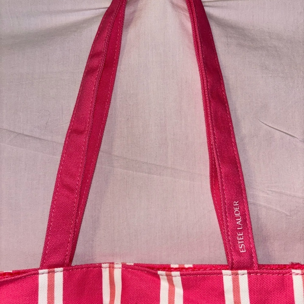 Estee Lauder Floral Tote with Pink and Blue - Picture 2 of 13